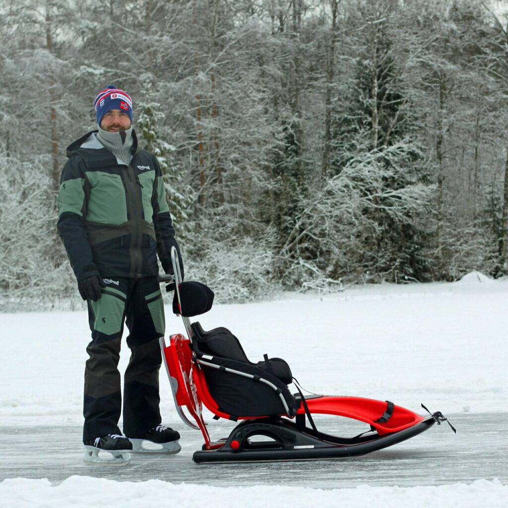 Mann på skøyteisen med SnowComfort