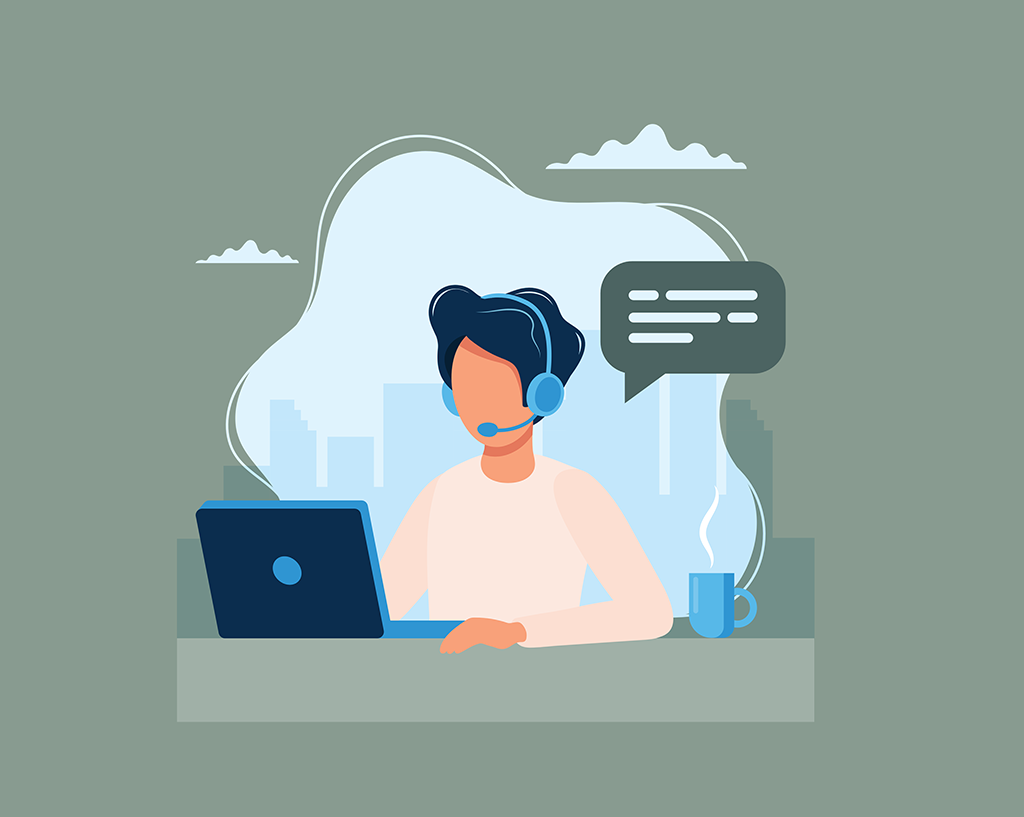Illustrasjon kundestøtte