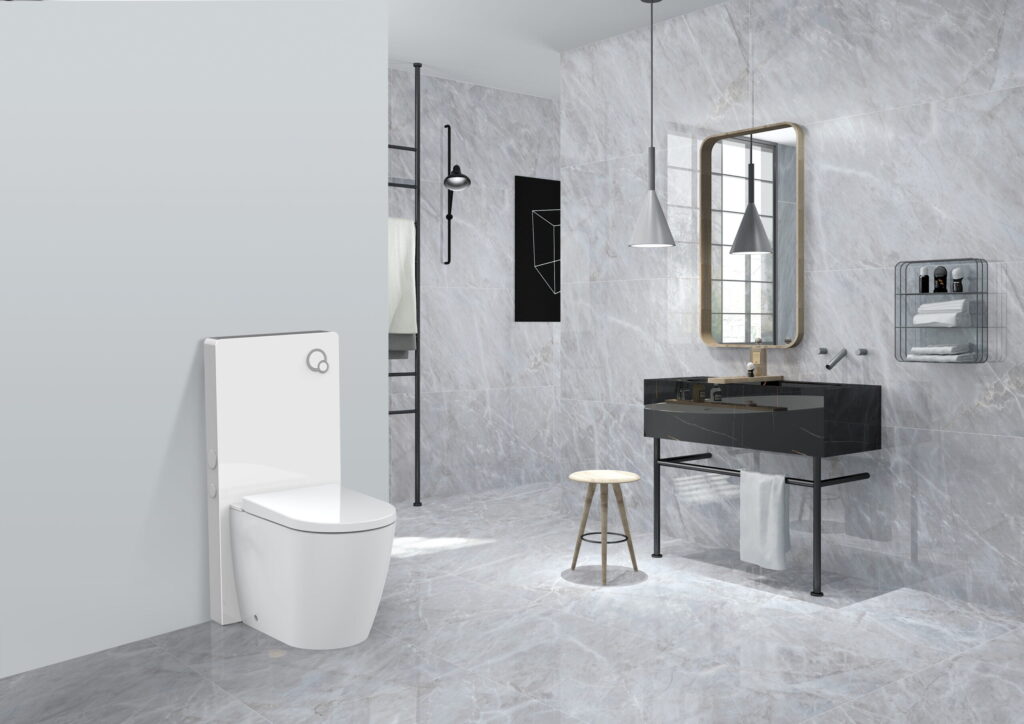 CareBidets-JHC4000+duschtoalett i ett badrum