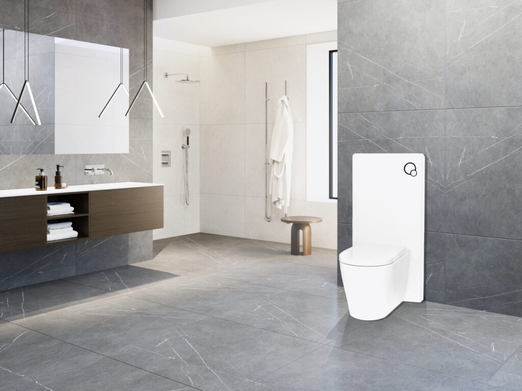 CareBidets JHC4000 douchtoilet på badevaerelset