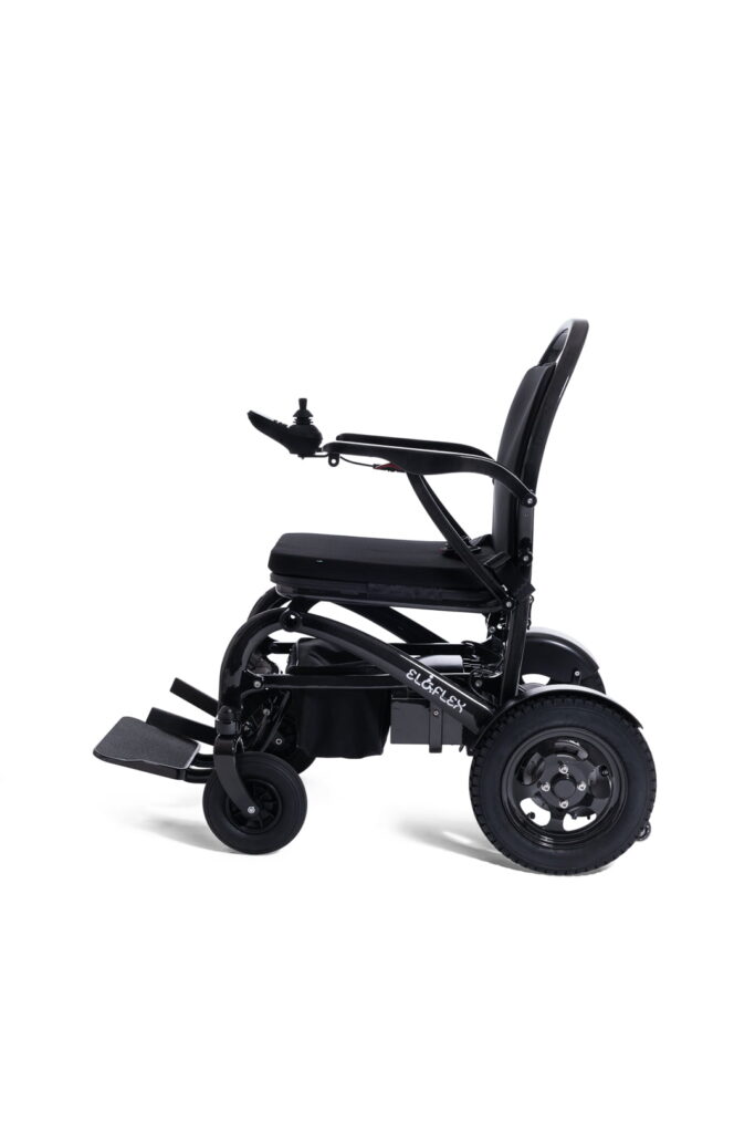 Eloflex C3 elektrisk rullstol sedd från sidan