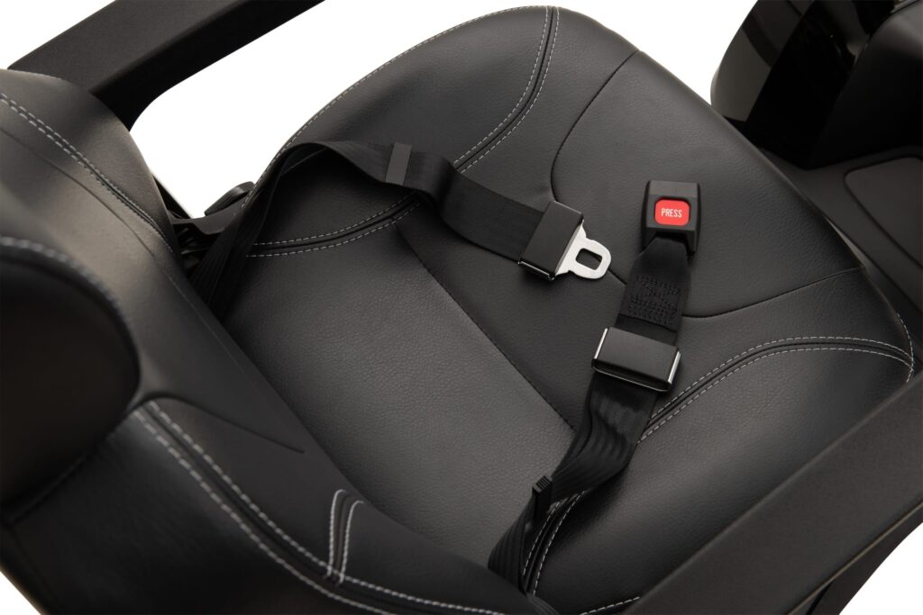 Sätet till Presto el-scooter sett uppifrån